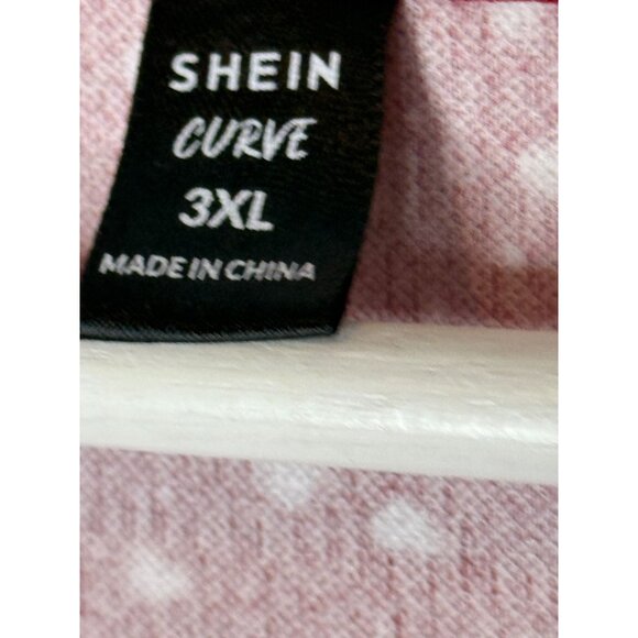 SHEIN Curve 3XL Red Heart Mini Dress • Puff Sleeve Plus Size - Picture 3 of 11